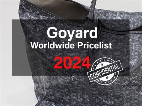 goyard 2024 price list|goyard belvedere pm price 2024.